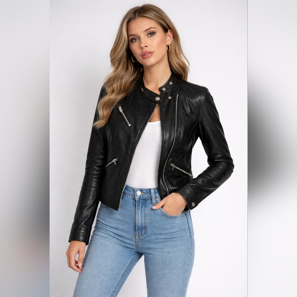 Coach Black Leather Jacket for Women